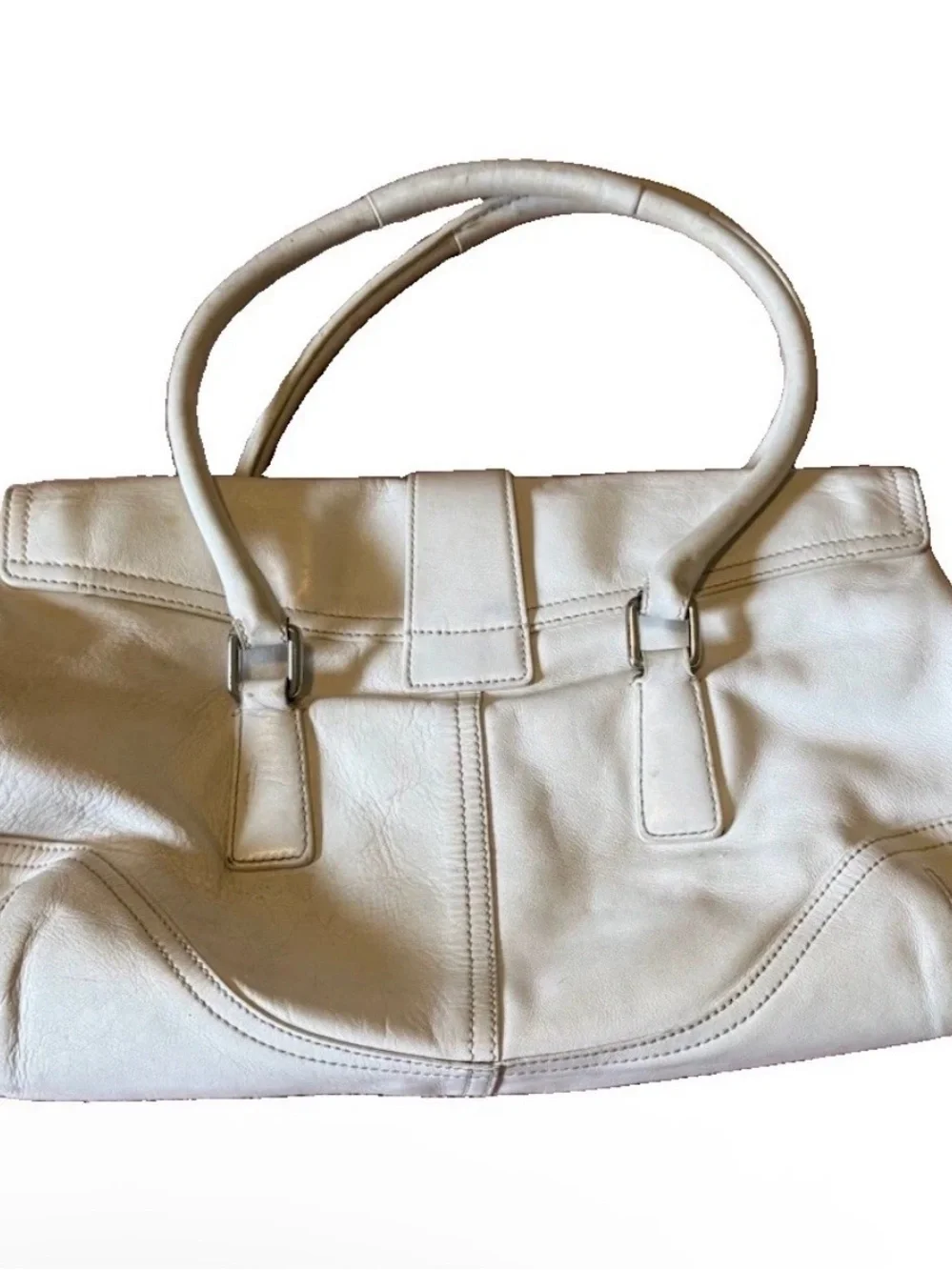 Coach Off White Leather Vintage Shoulder Bag J05S-9550 SOHO Hampton Cowhide